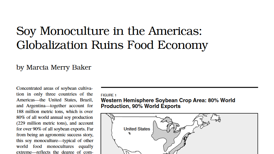 soy monoculture