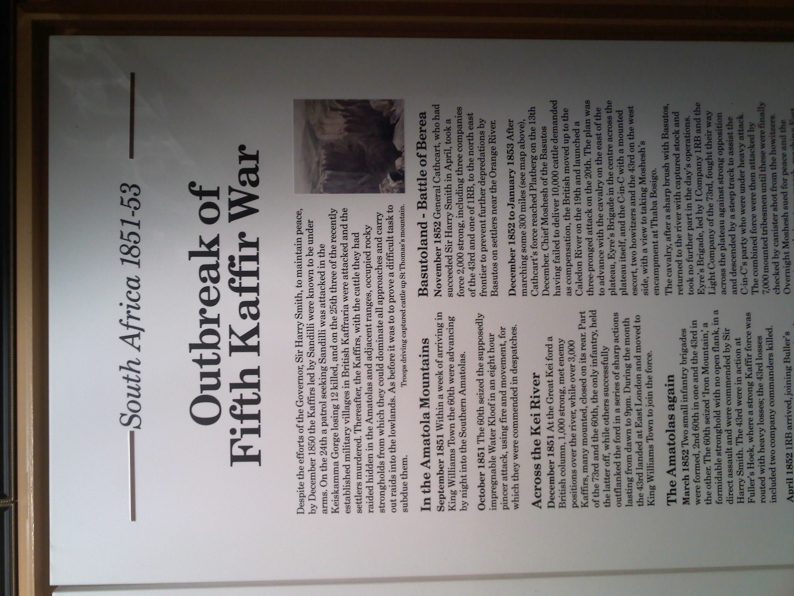 outbreak of the fifth kaffir war